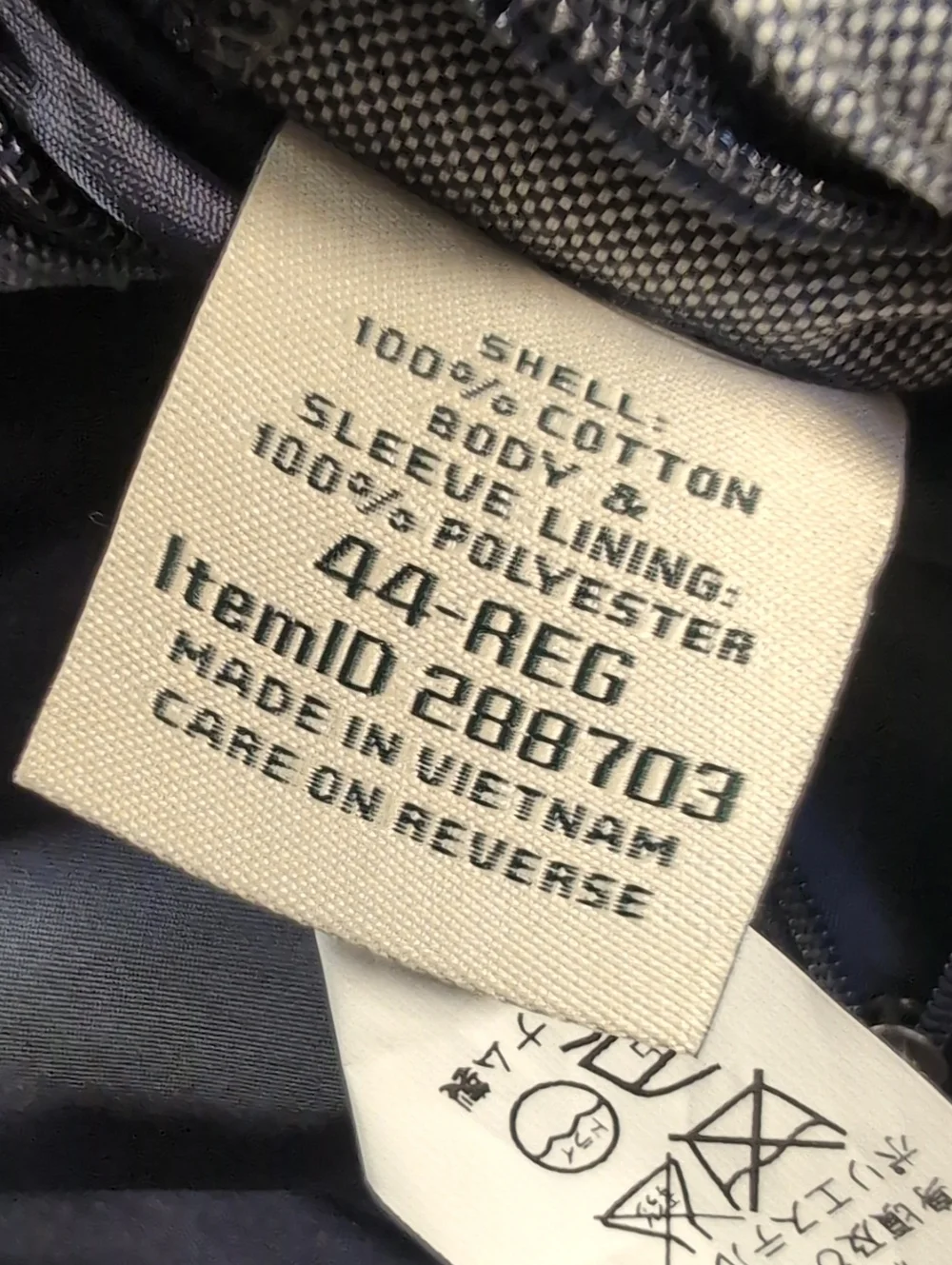 L.L. Bean Canvas Sport Coat Size 44Reg In Chambray Cotton Blue